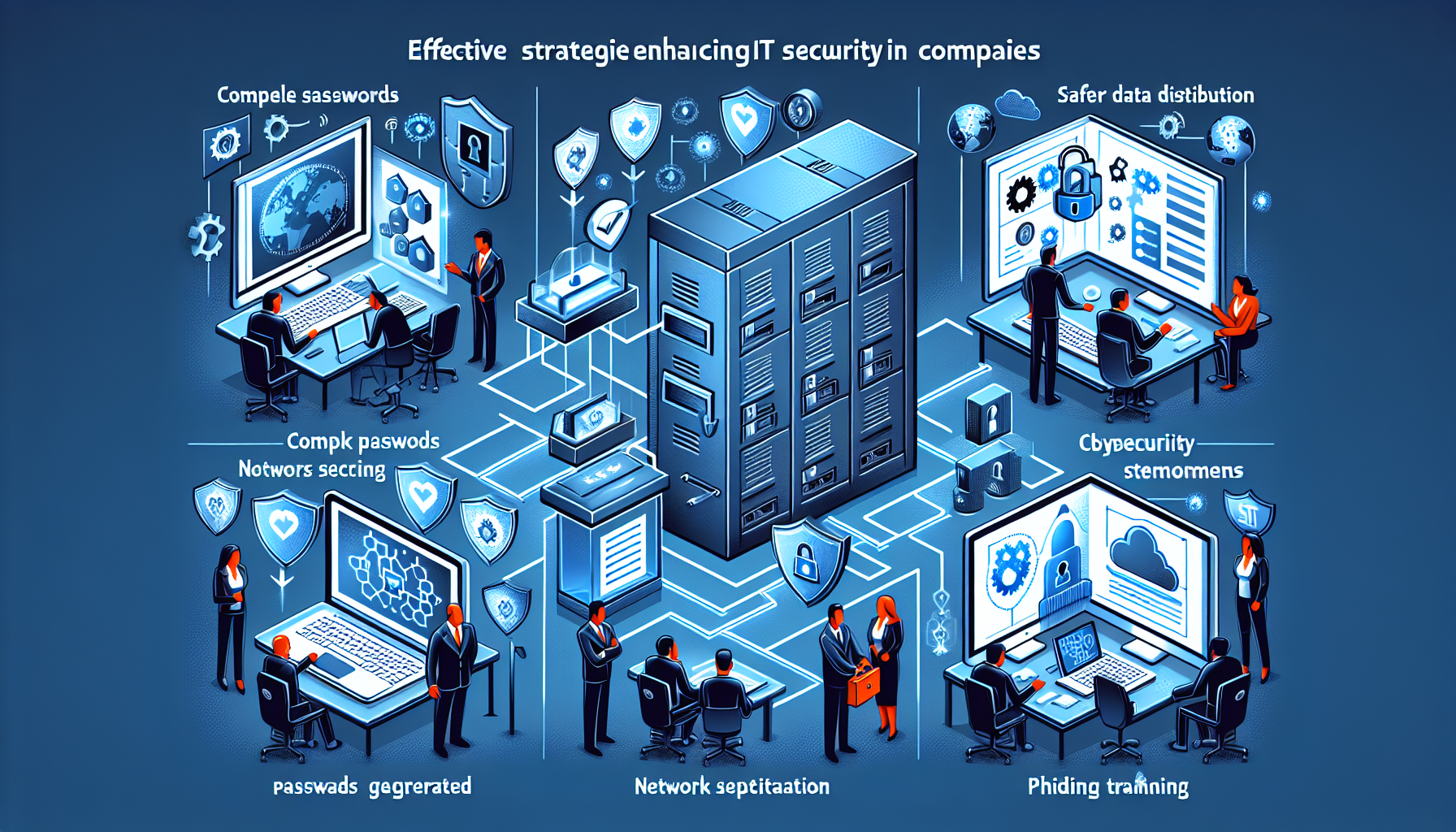 Symbolfoto zum Thema IT-Sicherheit und Schutz vor Cyberangriffen. Zu sehen sind zwei Hände, die schützend ein Vorhängeschloss umschließen, welches von Binärcode umgeben ist. Die Komposition verdeutlicht die Wichtigkeit von Sicherheitsmaßnahmen wie Verschlüsselung, Zugriffskontrollen und Schutz sensibler Daten in der digitalen Welt, um Unternehmensnetzwerke und Computersysteme vor unbefugtem Zugriff, Hacking-Versuchen und Datendiebstahl zu schützen.