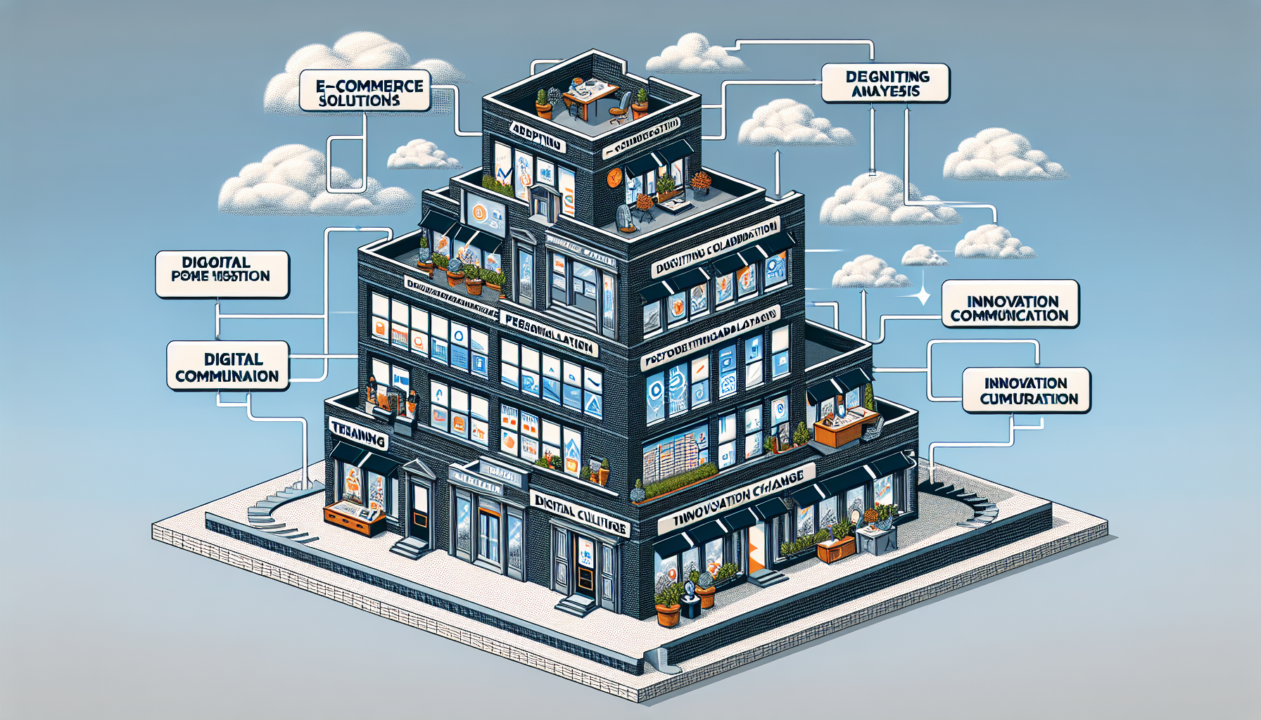 Traditionelle Betriebe entwickeln innovative digitale Geschäftsmodelle, um sich in der digitalen Welt zu behaupten. Strategien wie E-Commerce-Integration, Datenanalyse, Digitalisierung der Geschäftsprozesse, Kollaboration, Personalisierung, Innovationskultur, Mitarbeiterschulung, digitale Kommunikation, Kulturwandel sowie Flexibilität helfen dabei, sich an die Anforderungen anzupassen und langfristig erfolgreich zu bleiben.