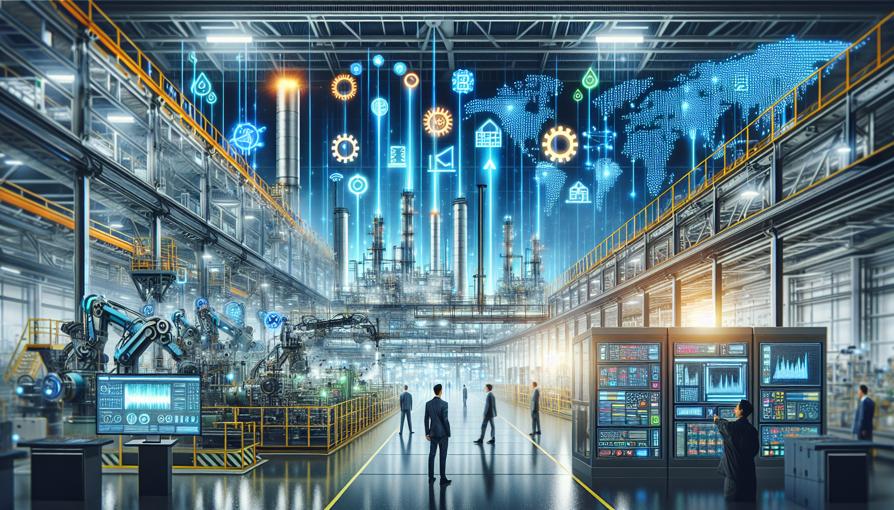 Industrie 4.0 in österreichischen Produktionsbetrieben: Automatisierung und Digitalisierung durch KI und IoT steigern Effizienz und Flexibilität. Verbesserte Prozesse erhöhen Produktionsqualität und senken Fehlerquoten. Neue Geschäftschancen durch maßgeschneiderte Produkte und Dienstleistungen. Herausforderungen wie Anpassung an neue Technologien und Datenschutz. Positiver Zukunftsausblick für Österreich als attraktiver Wirtschaftsstandort.