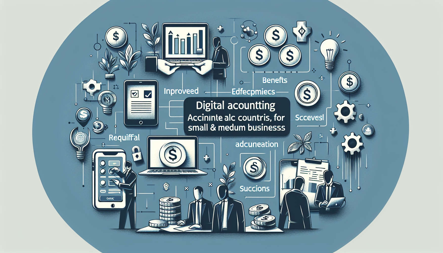 Digitale Buchhaltung auf Laptop, Steuererklärung online erstellen, papierlose Finanzverwaltung für effiziente KMU-Buchführung, sicheres Cloud-Accounting senkt Kosten und steigert Flexibilität im Rechnungswesen mittelständischer Unternehmen